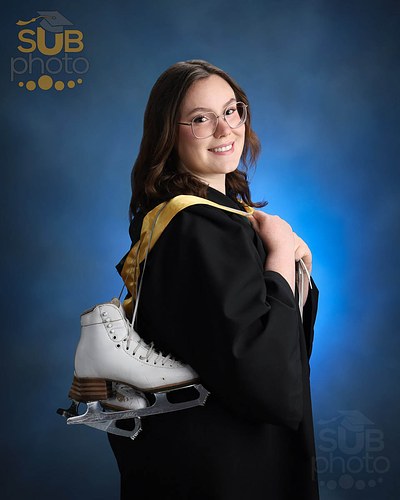 U of A graduate with her figure skates U of A graduate with her figure skates