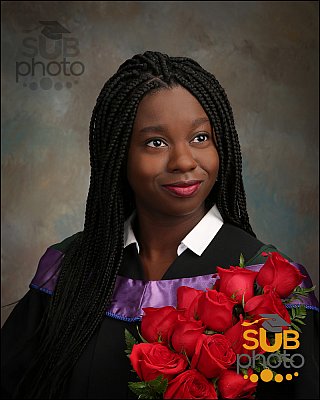 Campus Saint-Jean grad photo with open white collar
